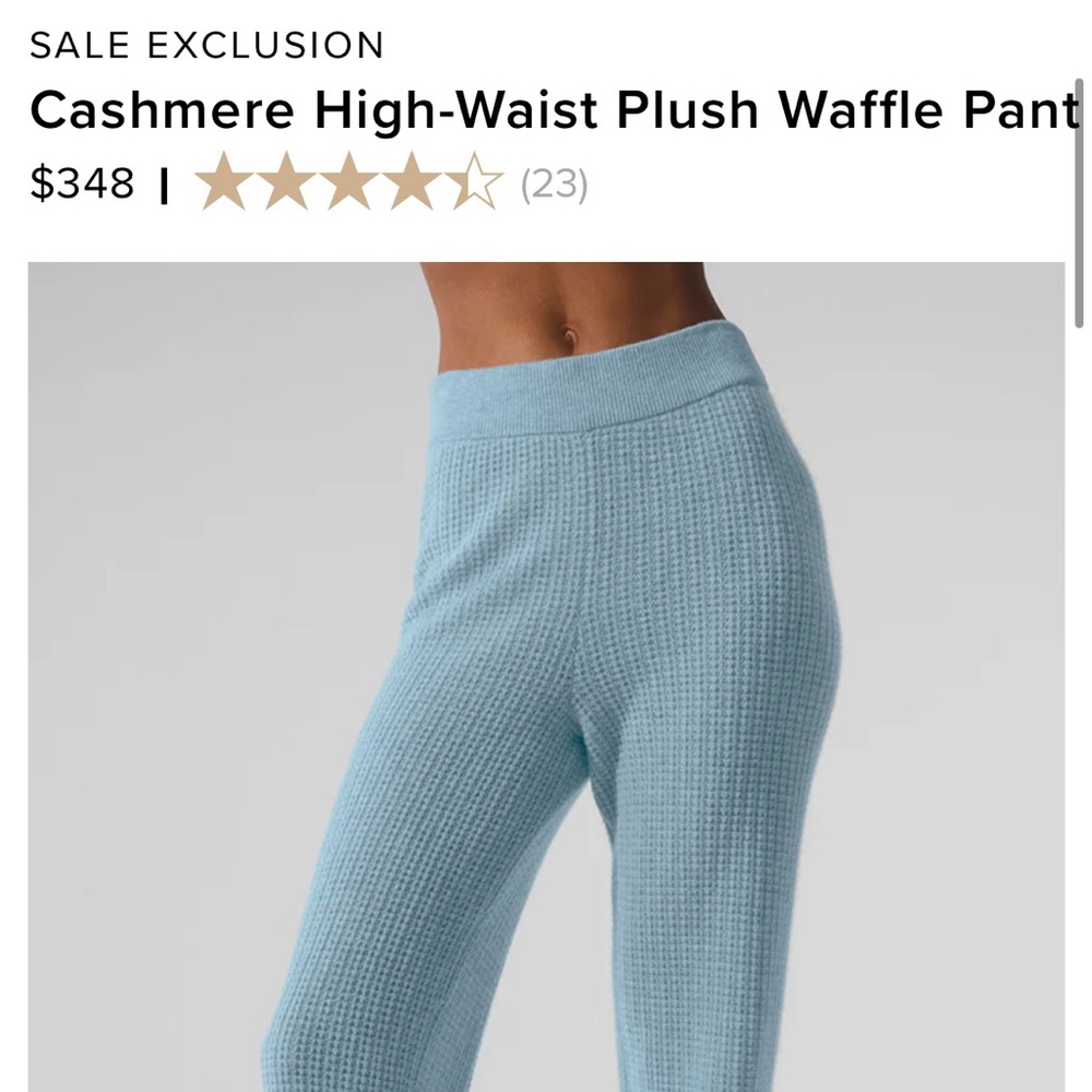 Women’s BRAND NEW ALO Cashmere High Waist Waffle Pants Sz XS